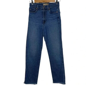 7 For All Mankind High Waist Cropped Straight Jeans Size 26